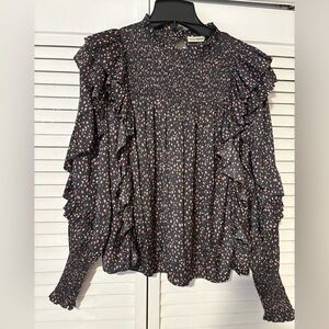 Ulla Johnson Floral Smocked Blouse